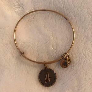 Alex and Ani A Gold Charm Bracelet